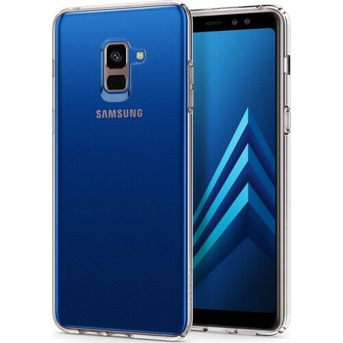 Spigen Galaxy A8 Plus (2018) ile Uyumlu Kılıf Liquid Crystal 4 Tarafı Koruma Crystal Clear