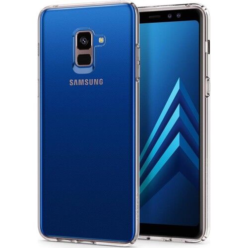 Spigen Galaxy A8 Plus (2018) ile Uyumlu Kılıf Liquid Crystal 4 Tarafı Koruma Crystal Clear