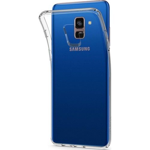 Spigen Galaxy A8 Plus (2018) ile Uyumlu Kılıf Liquid Crystal 4 Tarafı Koruma Crystal Clear