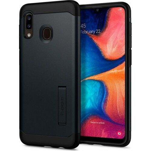 Spigen Galaxy A30 ile Uyumlu Kılıf Slim Armor Metal Slate