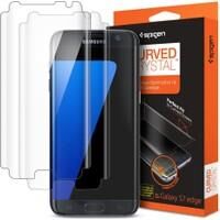 Spigen Galaxy S7 Edge ile Uyumlu Kavisli Tam Kaplayan Ön Ekran Koruyucu Steinheil Curved Crystal HD (2Adet)