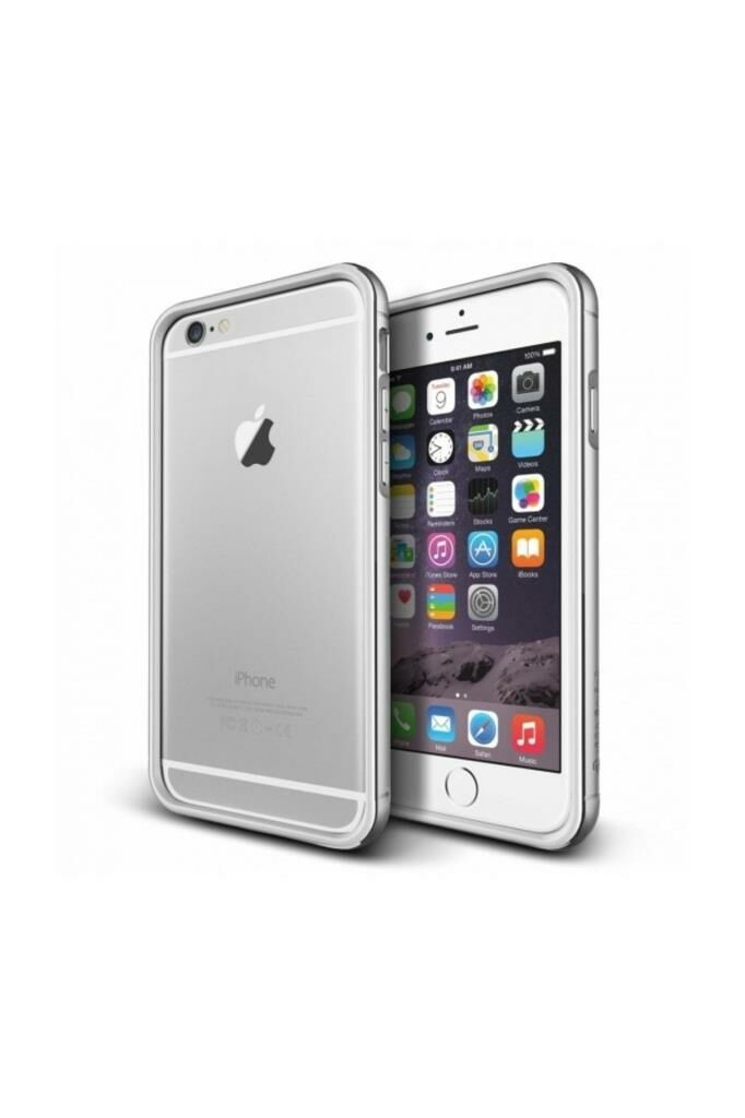 VRS Design iPhone 6 Plus / 6S Plus ile Uyumlu Iron Bumper Kılıf Black Silver