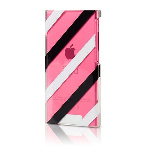 Griffin iPod Nano 7 ile Uyumlu Kılıf Sert Şeffaf Stripes RE35939