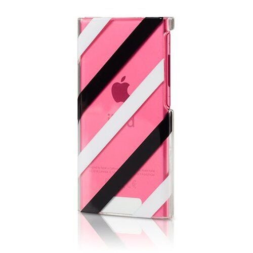 Griffin iPod Nano 7 ile Uyumlu Kılıf Sert Şeffaf Stripes RE35939