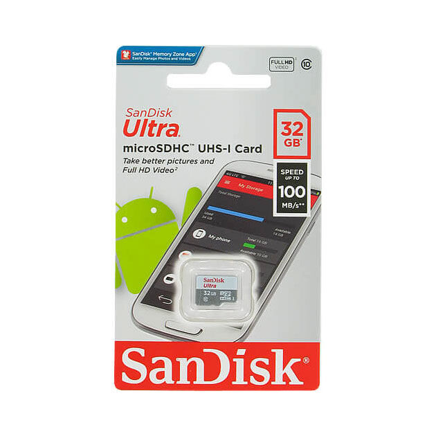 Sandisk Ultra 32GB 100MB/S Microsdhc Uhs-I Hafıza Kartı SDSQUNR-032G-GN3MN