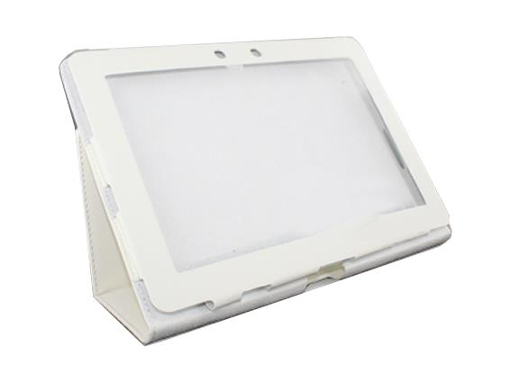 Transformer Pad TF300 ile Uyumlu Standlı Deri Kılıf Beyaz Renk