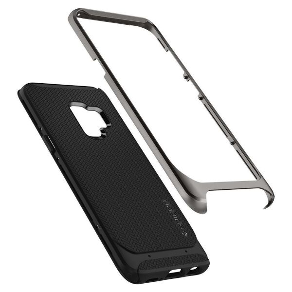 Spigen Galaxy S9 ile Uyumlu Kılıf Neo Hybrid Gunmetal