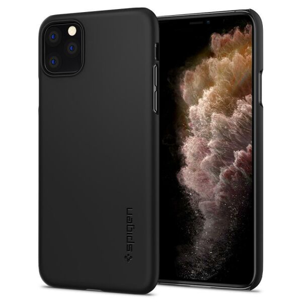 Spigen iPhone 11 Pro ile Uyumlu Kılıf Thin Fit Black