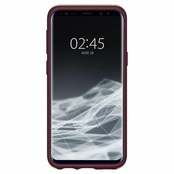 Spigen Galaxy S9 ile Uyumlu Kılıf Neo Hybrid Burgundy