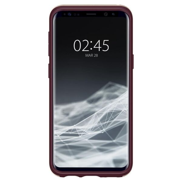 Spigen Galaxy S9 ile Uyumlu Kılıf Neo Hybrid Burgundy
