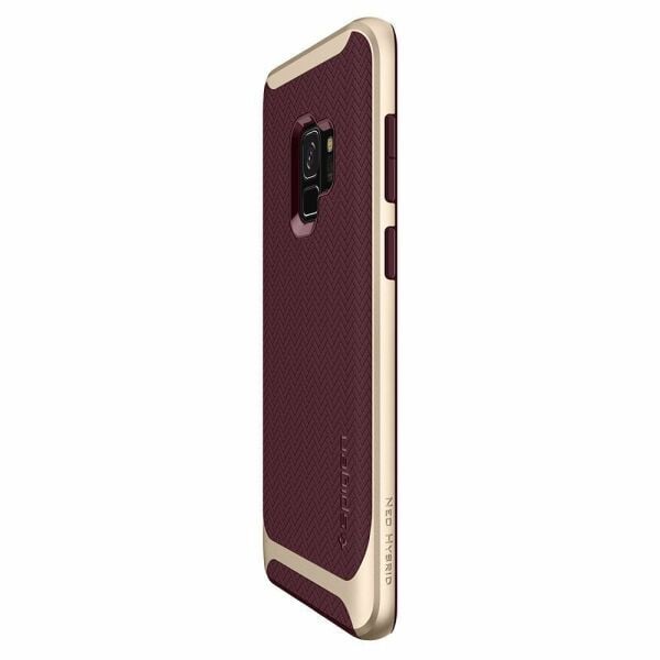 Spigen Galaxy S9 ile Uyumlu Kılıf Neo Hybrid Burgundy