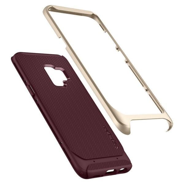 Spigen Galaxy S9 ile Uyumlu Kılıf Neo Hybrid Burgundy