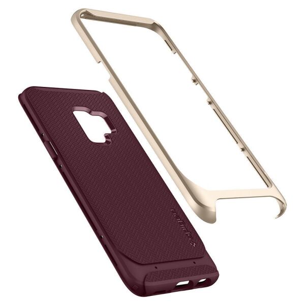 Spigen Galaxy S9 ile Uyumlu Kılıf Neo Hybrid Burgundy