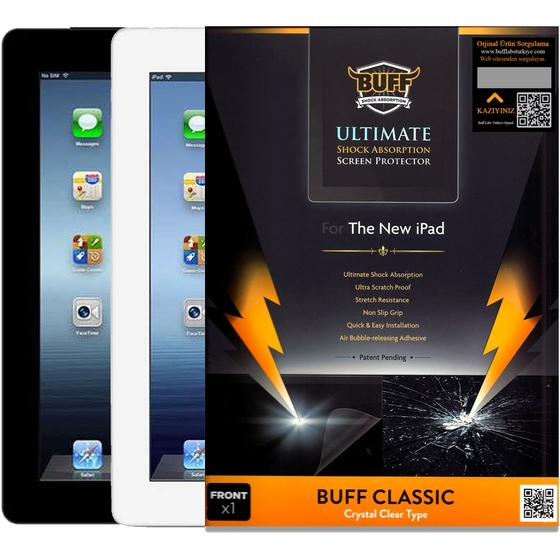 Buff iPad / iPad 2 / iPad 4 ile Uyumlu Ekran Koruyucu