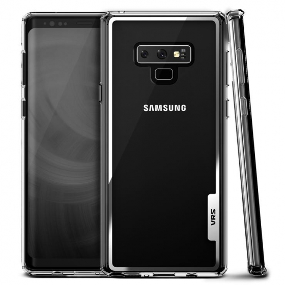 VRS Design Galaxy Note 9 ile Uyumlu Crystal Chrome Kılıf Clear