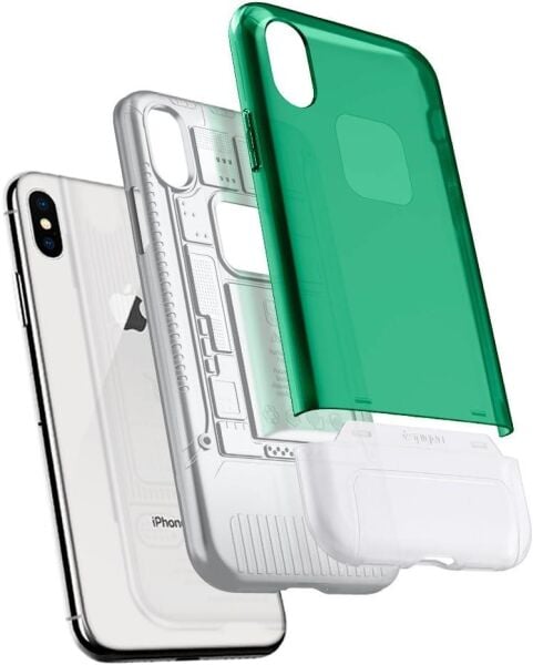Spigen iPhone XS / iPhone X ile Uyumlu Kılıf Classic One Aluminum Sage (iPhone 10.Yıla Özel Tasarım Kılıfı)