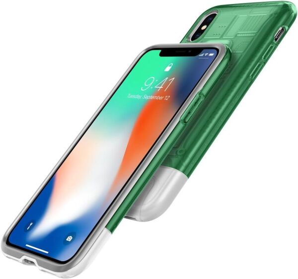 Spigen iPhone XS / iPhone X ile Uyumlu Kılıf Classic One Aluminum Sage (iPhone 10.Yıla Özel Tasarım Kılıfı)