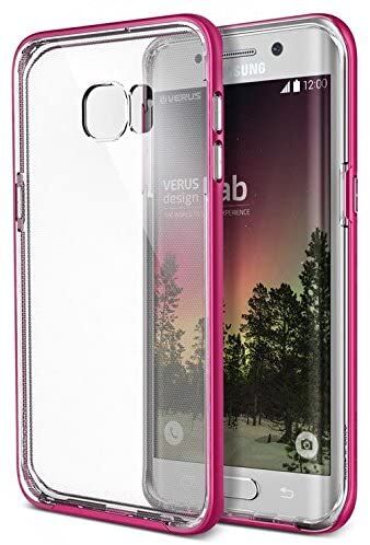 VRS Galaxy S6 Edge Plus ile Uyumlu Crystal Bumper Kılıf Hot Pink