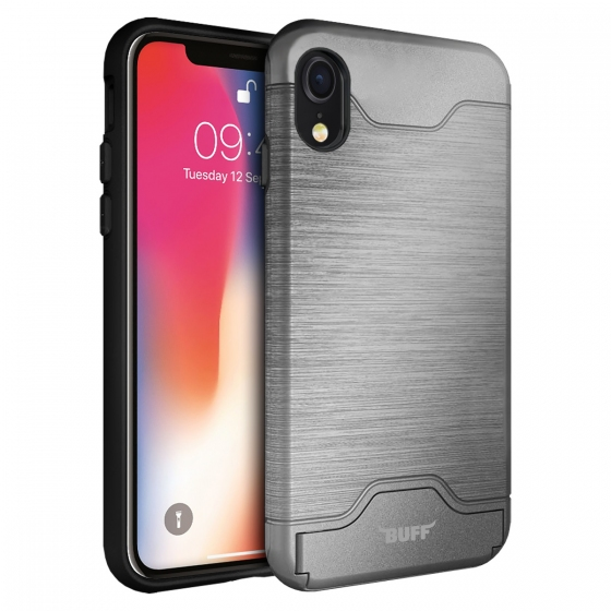 Buff iPhone XR ile Uyumlu Slim Folder Kılıf Silver