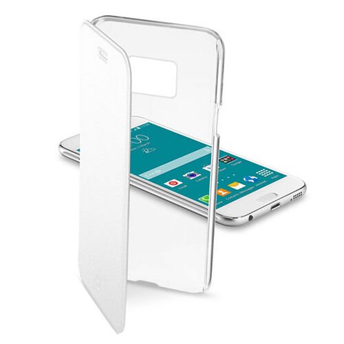 Cellular Line Galaxy S6 ile Uyumlu Clear Book Kılıf Beyaz CLEARBOOKGALS6W