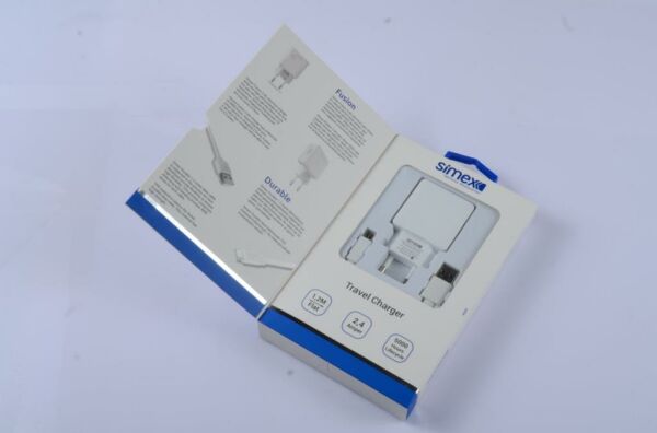 Simex Micro Beyaz 2in1 Şarj Seti SPS-01 2.4 mAh