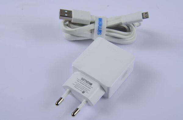 Simex Micro Beyaz 2in1 Şarj Seti SPS-01 2.4 mAh