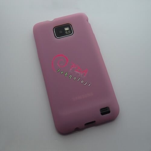 Galaxy S2 i9100 ile Uyumlu Yumuşak Silikon Kılıf Pembe