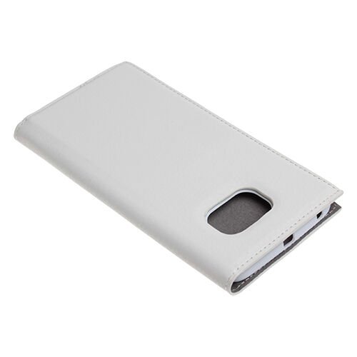 Galaxy S6 Edge ile Uyumlu Kılıf Kapaklı Safir Serisi Beyaz