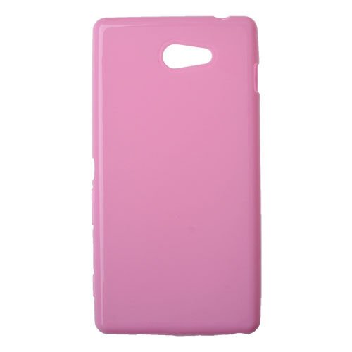 Xperia M2 Dual ile Uyumlu Silikon Kılıf Açık Pembe