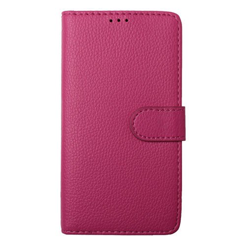 Xperia M2 Dual ile Uyumlu Kılıf Yan Model Kartlıklı Cüzdanlı Pembe