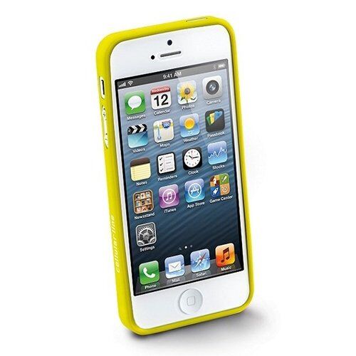 Cellular Line iPhone SE/5S/5 ile Uyumlu Gummy Slim Silikon Kılıf Sarı GUMMYSLIMIPHONE5Y (Out)