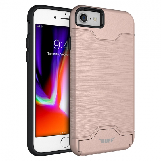Buff iPhone 8/7 ile Uyumlu Slim Folder Kılıf Rose Gold