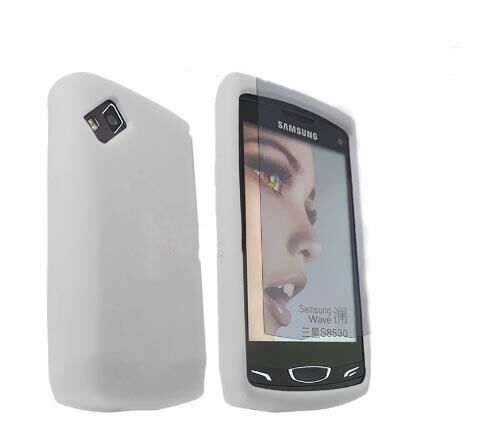 S8530 Wave II ile Uyumlu Silikon Kılıf Beyaz Renk