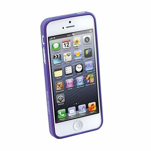 Cellular Line iPhone SE/5S/5 ile Uyumlu Gummy Slim Silikon Kılıf Lila GUMMYSLIMIPHONE5V