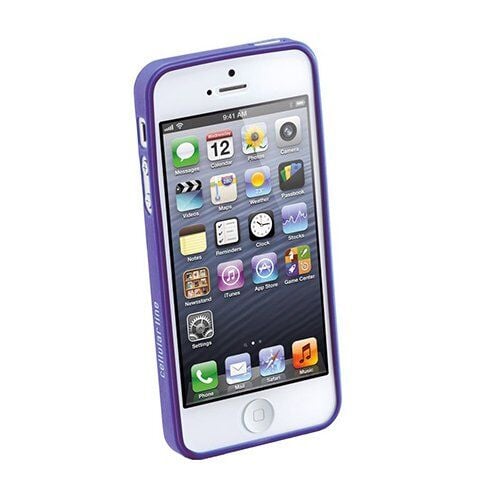 Cellular Line iPhone SE/5S/5 ile Uyumlu Gummy Slim Silikon Kılıf Lila GUMMYSLIMIPHONE5V