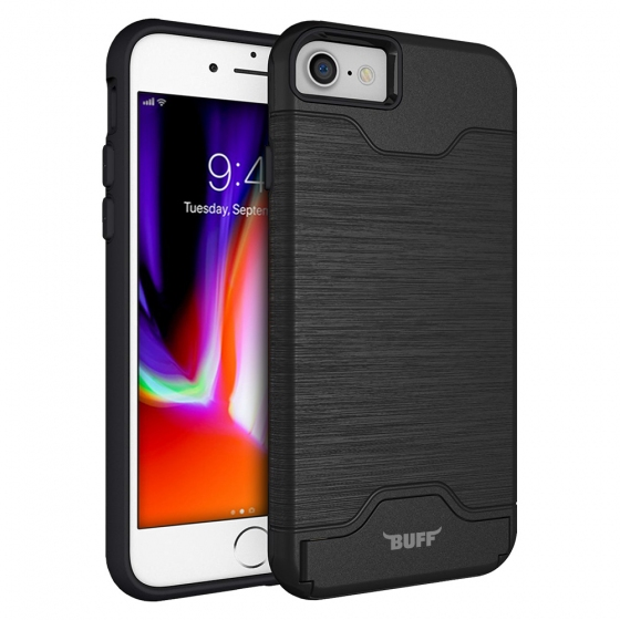 Buff iPhone 8/7 ile Uyumlu Slim Folder Kılıf Black