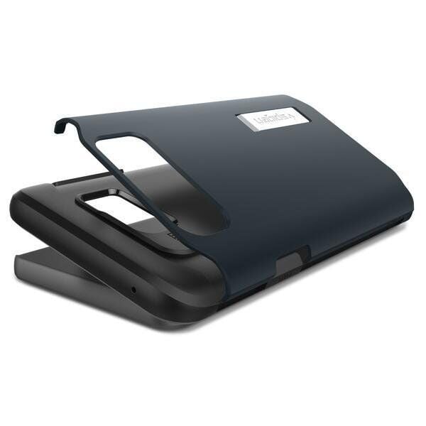 Spigen Galaxy Note 5 ile Uyumlu Kılıf Slim Armor Metal Slate