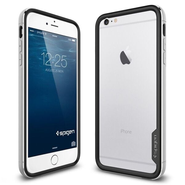 Spigen iPhone 6 Plus/6s Plus ile Uyumlu Kılıf Neo Hybrid EX Metal Satin Silver