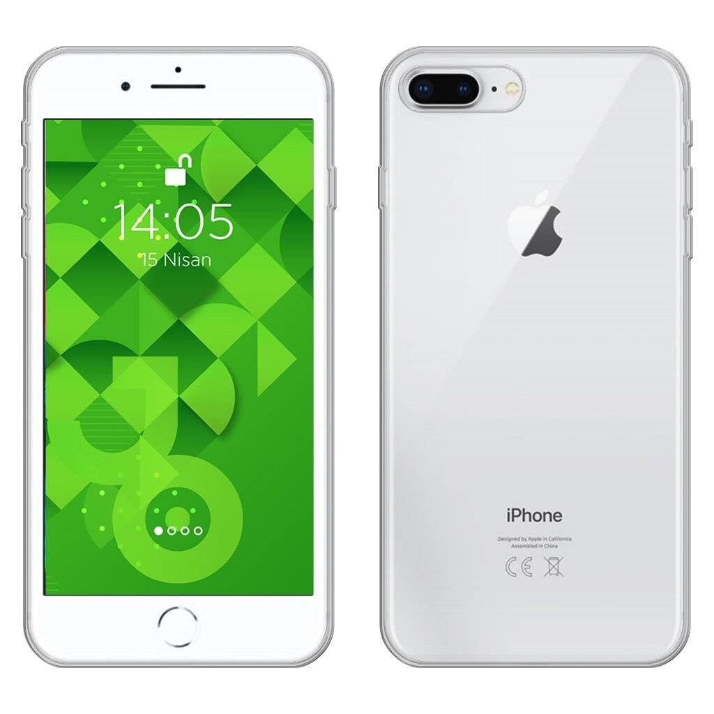 Jopus iPhone 7 Plus ile Uyumlu Tıpalı Kamera Korumalı Silikon Kılıf Şeffaf