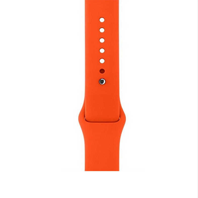 Apple Watch ile Uyumlu 42mm Silikon Kayış Turuncu
