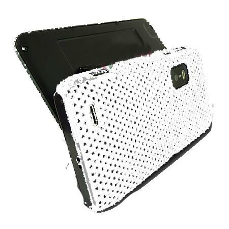 E7 ile Uyumlu Delikli Sert Kauçuk Kılıf Beyaz Renk