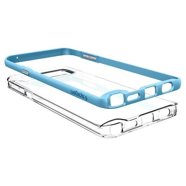 Spigen Galaxy Note 5 ile Uyumlu Kılıf Neo Hybrid Crystal Metal Blue