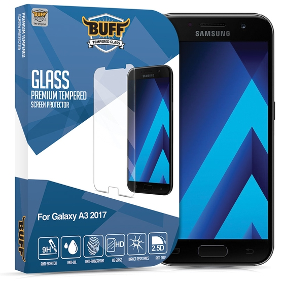 Buff Galaxy A3 2017 ile Uyumlu Glass Ekran Koruyucu