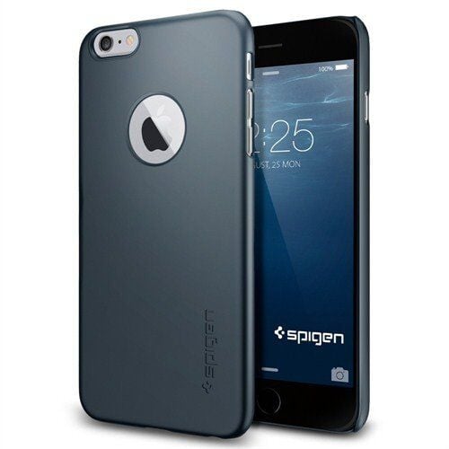Spigen iPhone 6 Plus/6s Plus ile Uyumlu Kılıf Thin Fit A Ultra İnce Metal Slate