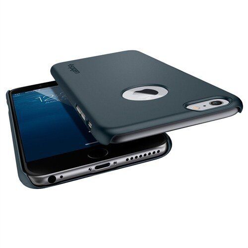 Spigen iPhone 6 Plus/6s Plus ile Uyumlu Kılıf Thin Fit A Ultra İnce Metal Slate