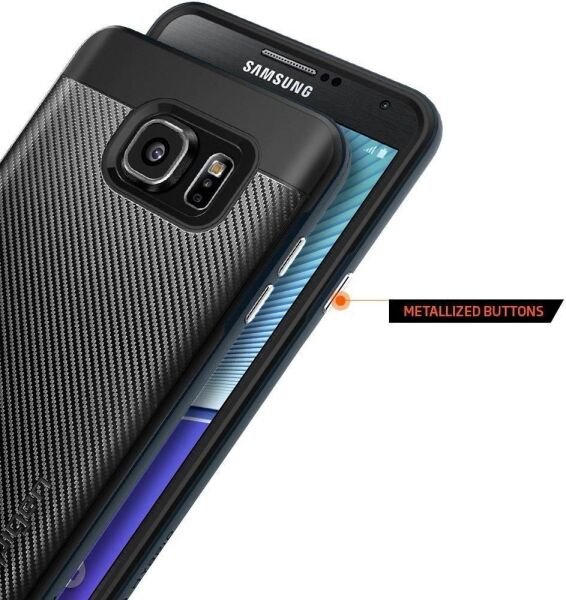 Spigen Galaxy Note 5 ile Uyumlu Kılıf Neo Hybrid Carbon Metal Slate