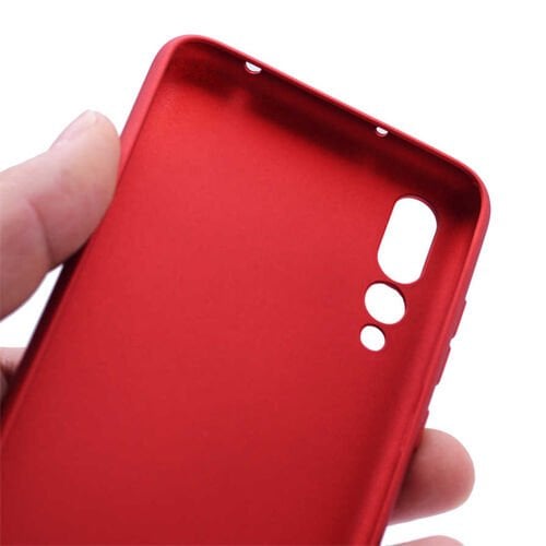 Zore P20 Pro ile Uyumlu Premier Silikon Kılıf Kırmızı