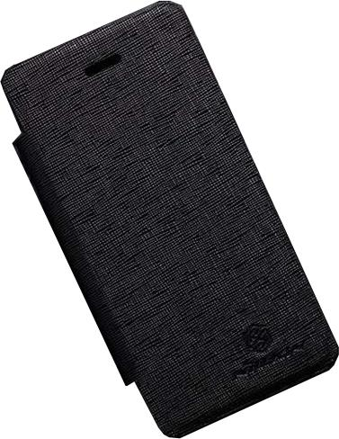 Nillkin iPhone SE/5S/5 ile Uyumlu Yan Model Dokulu Deri Kılıf Siyah Renk