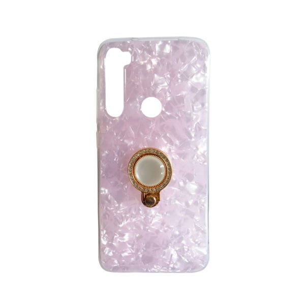 Redmi Note 8 ile Uyumlu Standlı İnci Silikon Kılıf Pembe