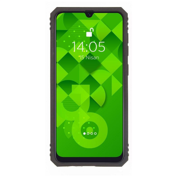 Galaxy A50 ile Uyumlu Yüzüklü Standlı Zırhlı Silikon Kılıf Gri